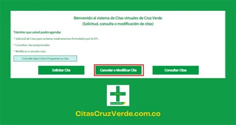 www.citas cruz verde|Agendamiento Web V2.4.1.0 R2